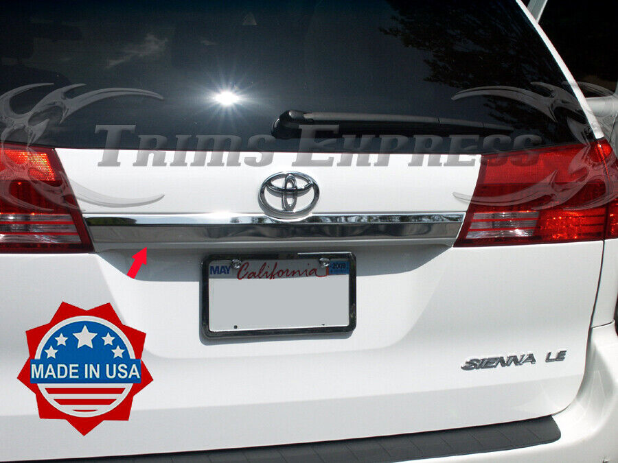fit:04-2010 Toyota Sienna Rear Door Cover Trim Molding Accent Trunk Stainless