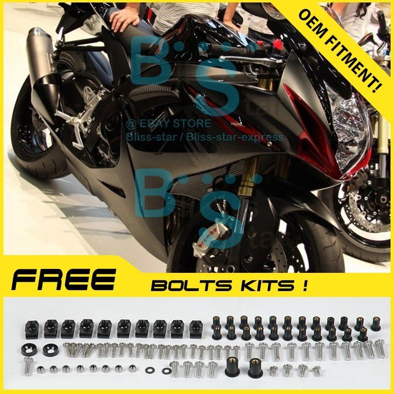 Black INJECTION Fairing Fit For  GSXR750 GSXR600 2011-2016 019 A5