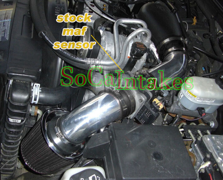 Black Cold Air Intake System Kit & Filter For 1996-2005 GMC Jimmy 4.3L V6