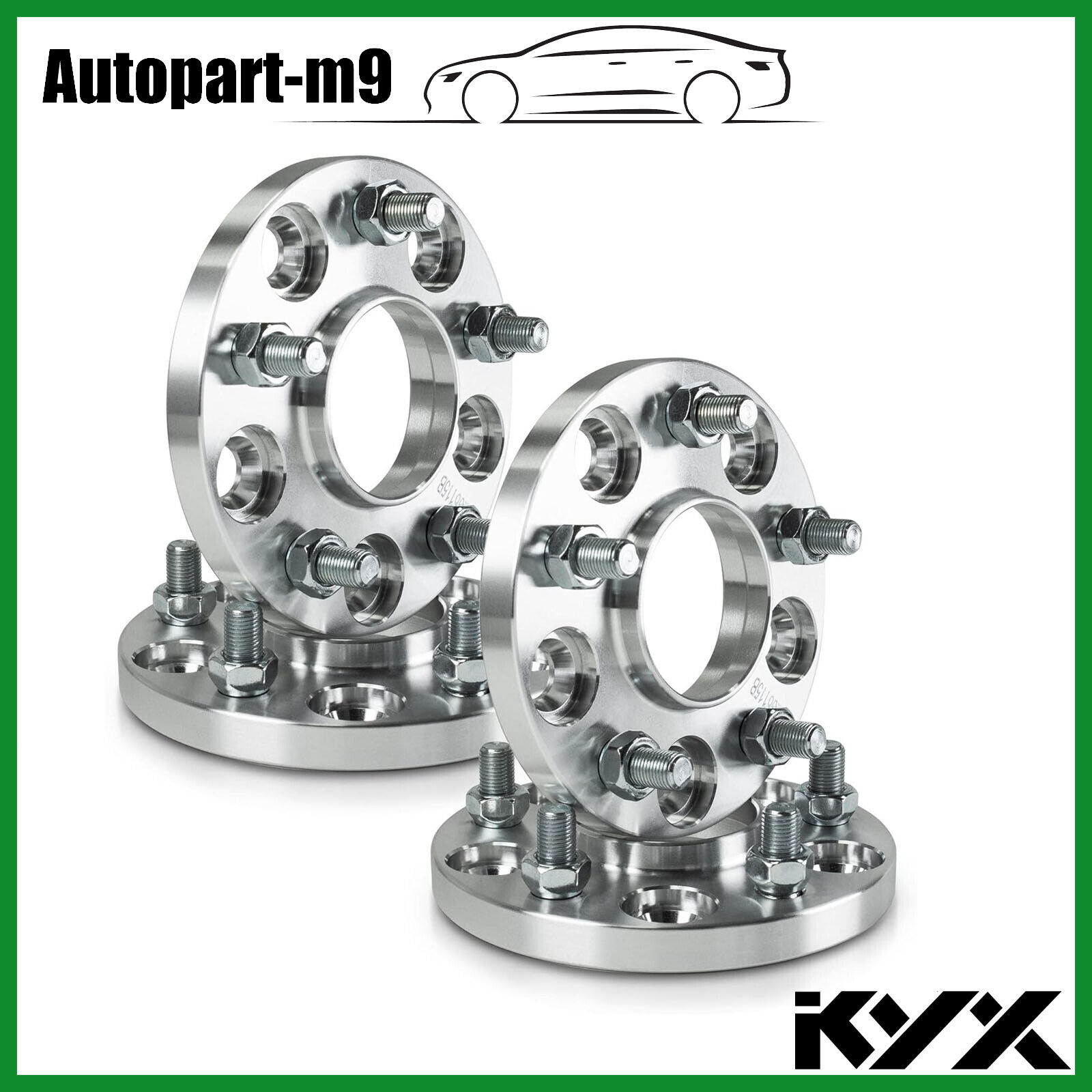 4PCS 0.59“(15mm) 5x120 to 5x120 Wheel Adapters Spacers 14x1.5 Studs 64.1mm Bore