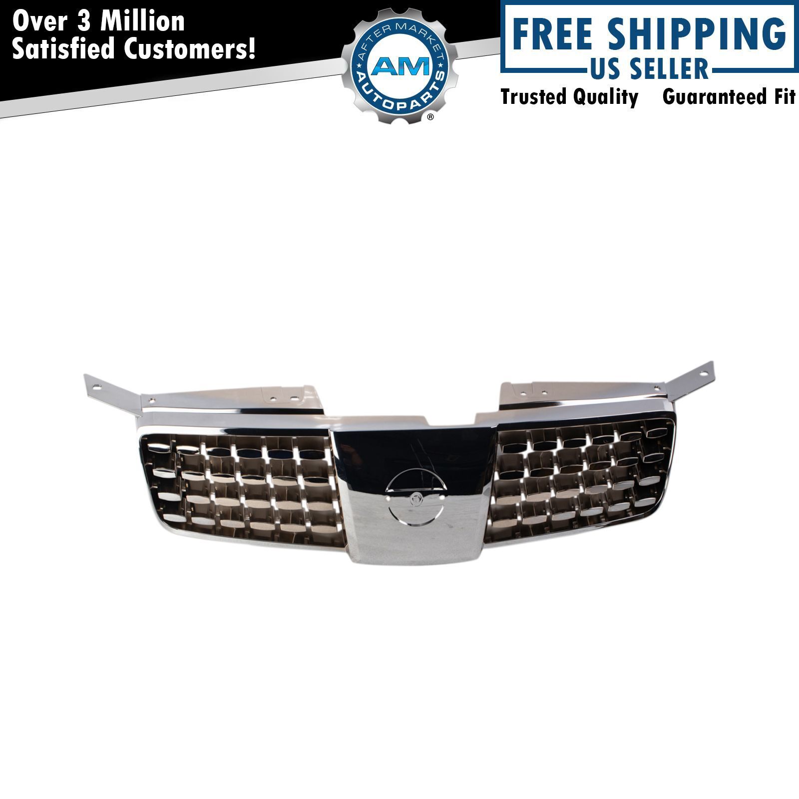 Grille Grill Front Chrome & Gray for 04-06 Nissan Maxima