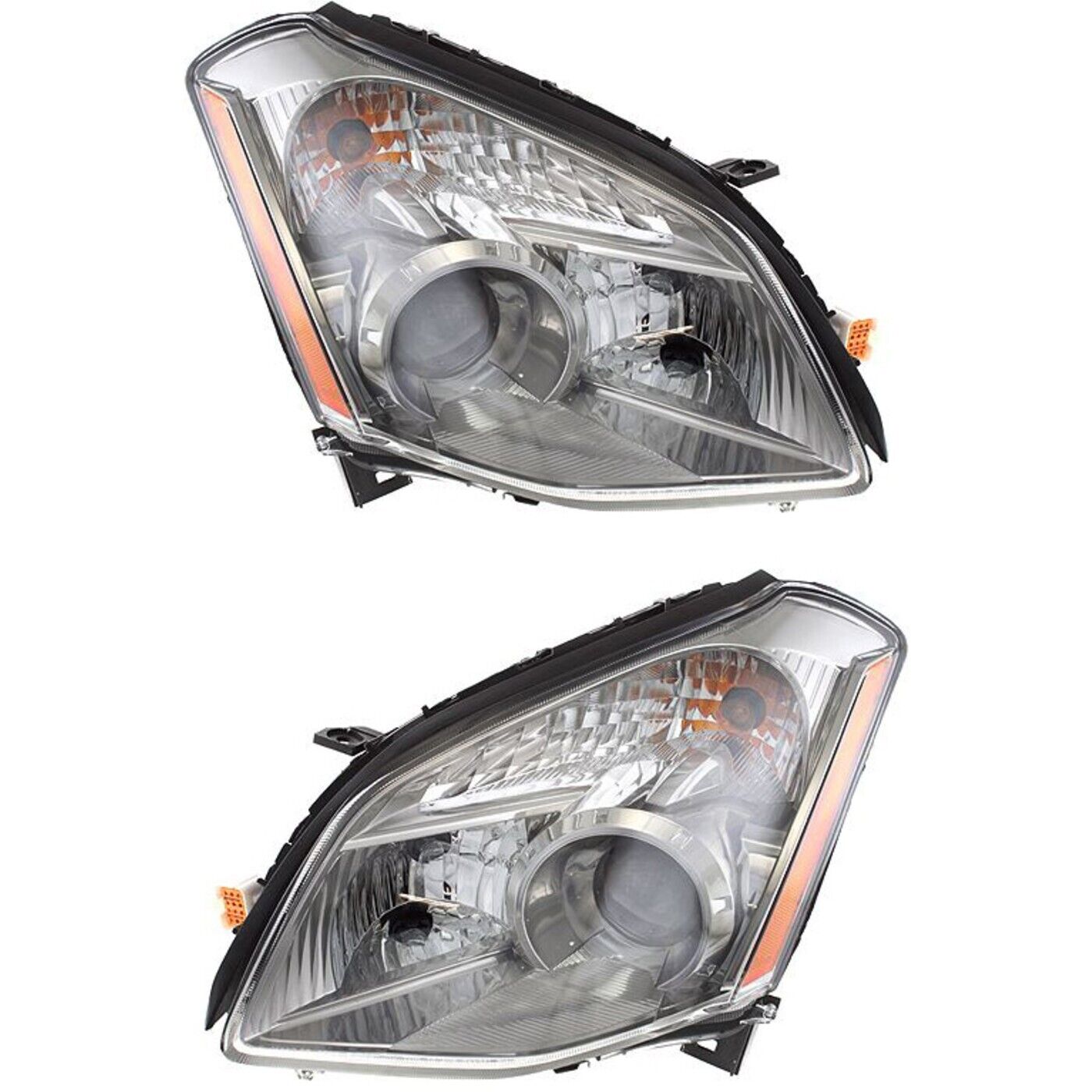Headlight Assembly Set For 2007-08 Nissan Maxima Left Right Composite With Bulb