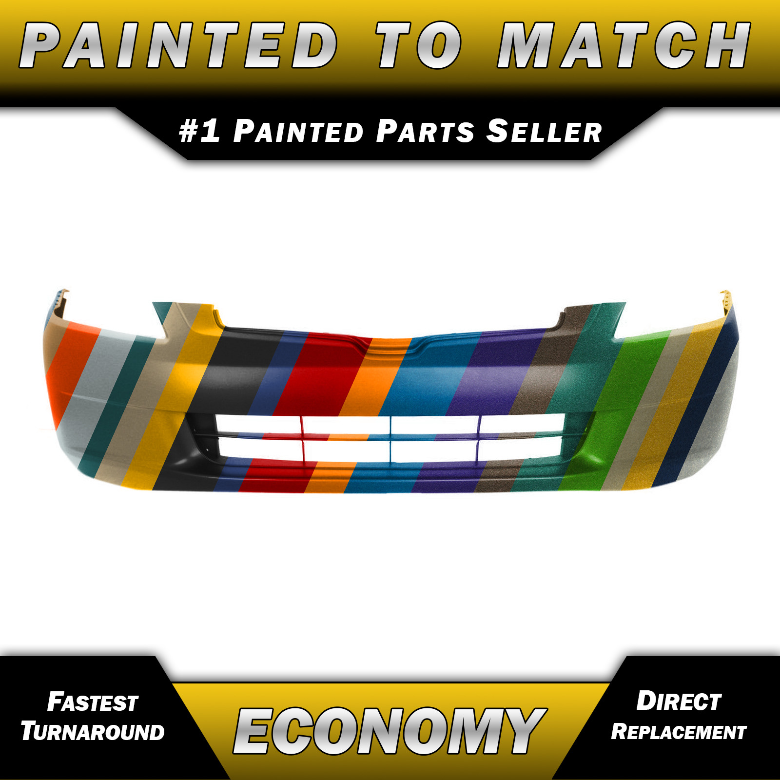 NEW Painted To Match - Front Bumper Cover Replacement for 2003-2005 Honda Accord