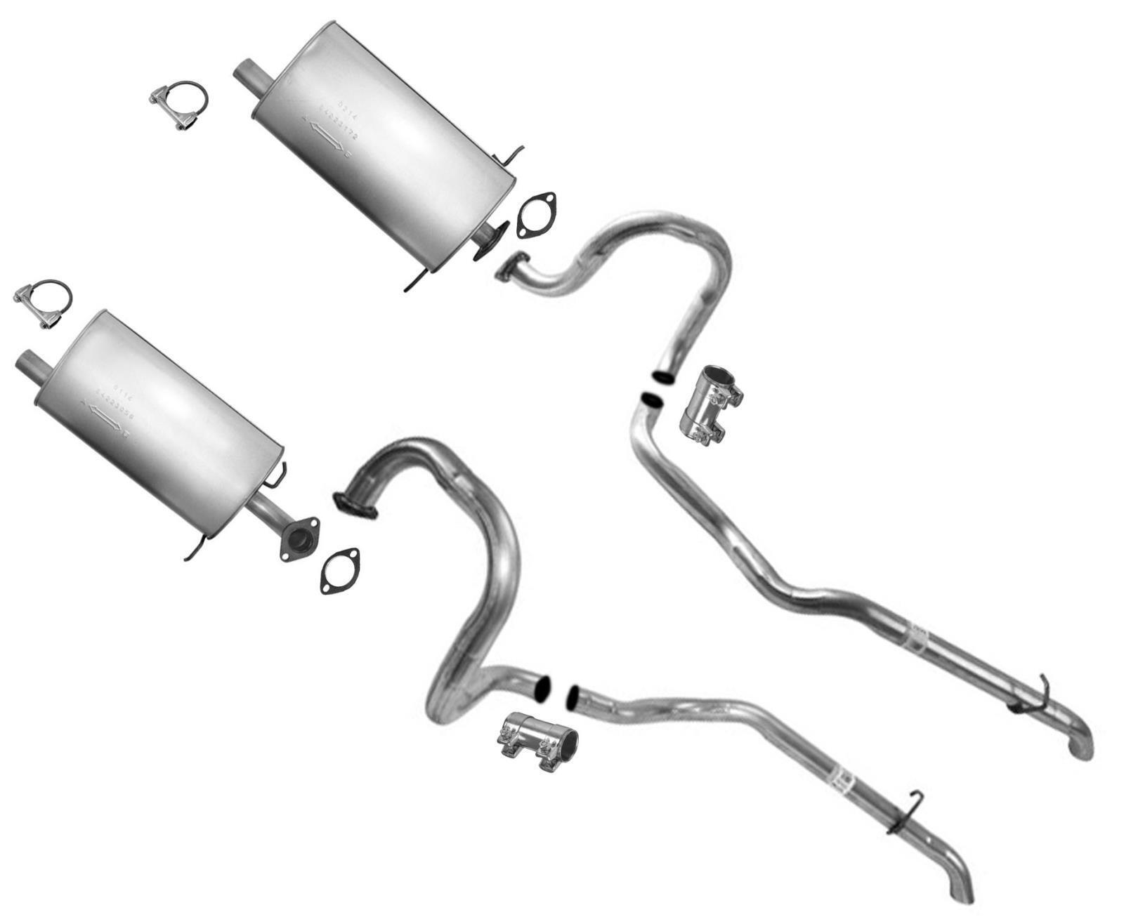 Fits 1998-2002 Lincoln Town Car Dual Exhaust Muffler and Tail Pipes Made in USA