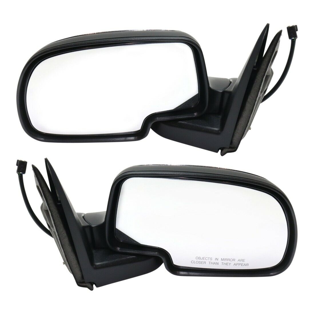 Chrome Power Side View Mirrors Left & Right Pair Set for 99-02 Chevy GMC Truck