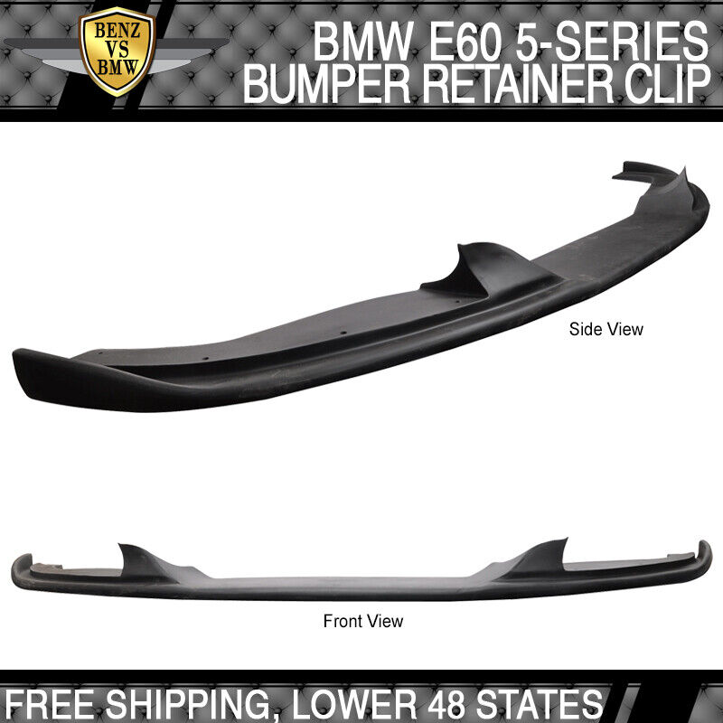 Fits 2004-2010 BMW E60 H-Style Front Bumper Lip For Aftermarket M5 Style Bumpers