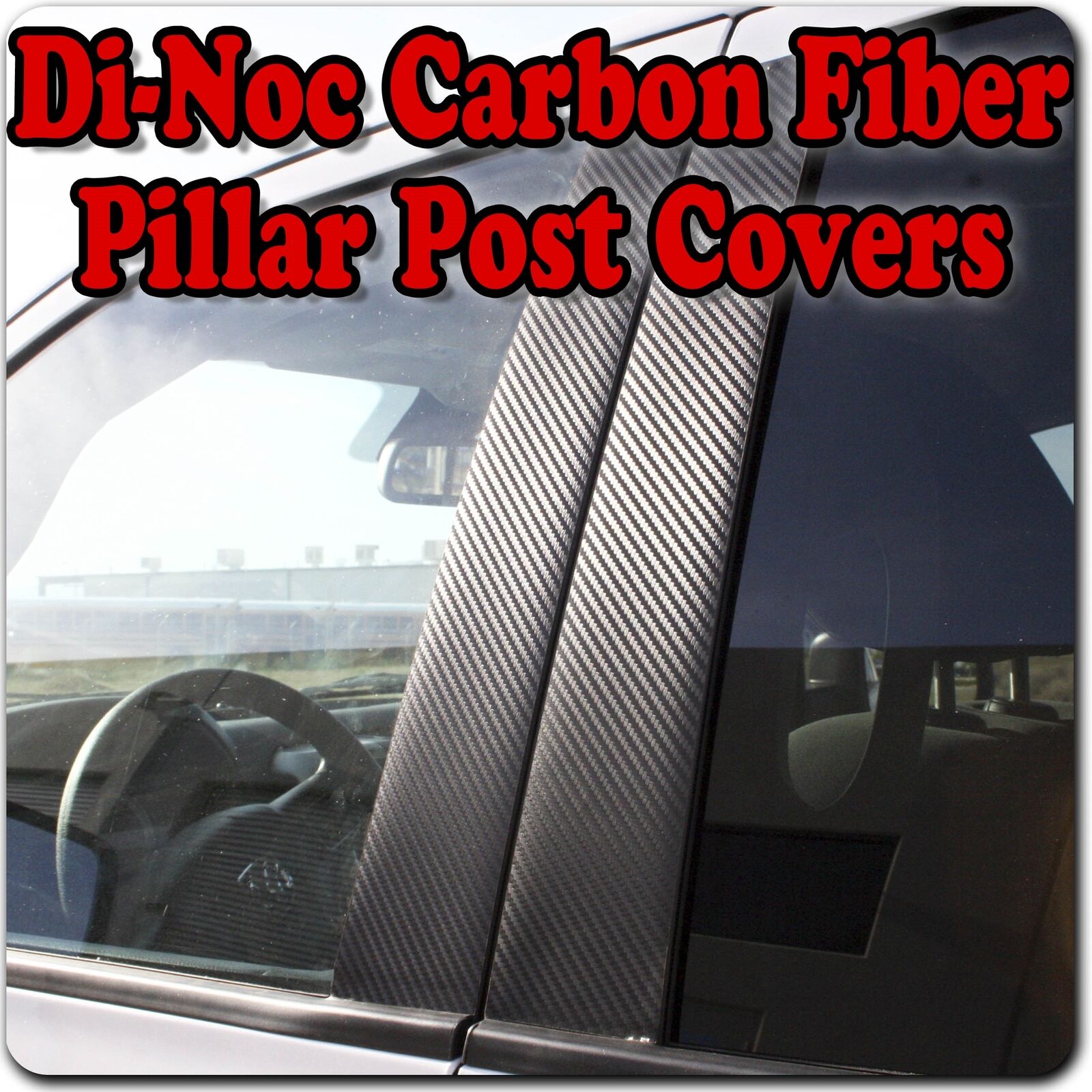Di-Noc Carbon Fiber Pillar Posts for Toyota Cressida 89-92 6pc Set Door Trim