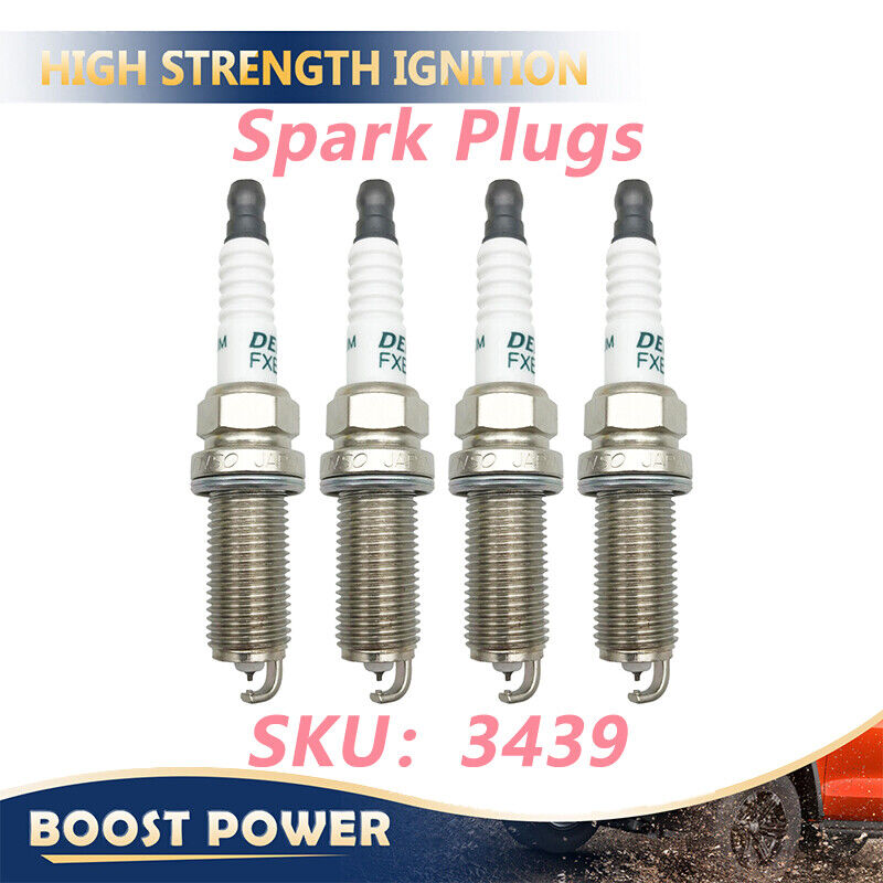 Set of 4 Iridium Spark Plugs 3439 FXE20HR11 Fit Nissan Kicks NV200 Versa Sentra
