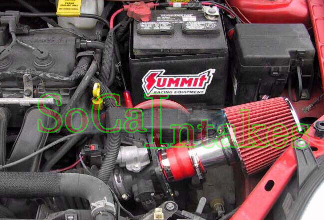 Red Air Intake Kit & Filter For 2000-2005 Dodge Neon 2.0L L4 SOHC