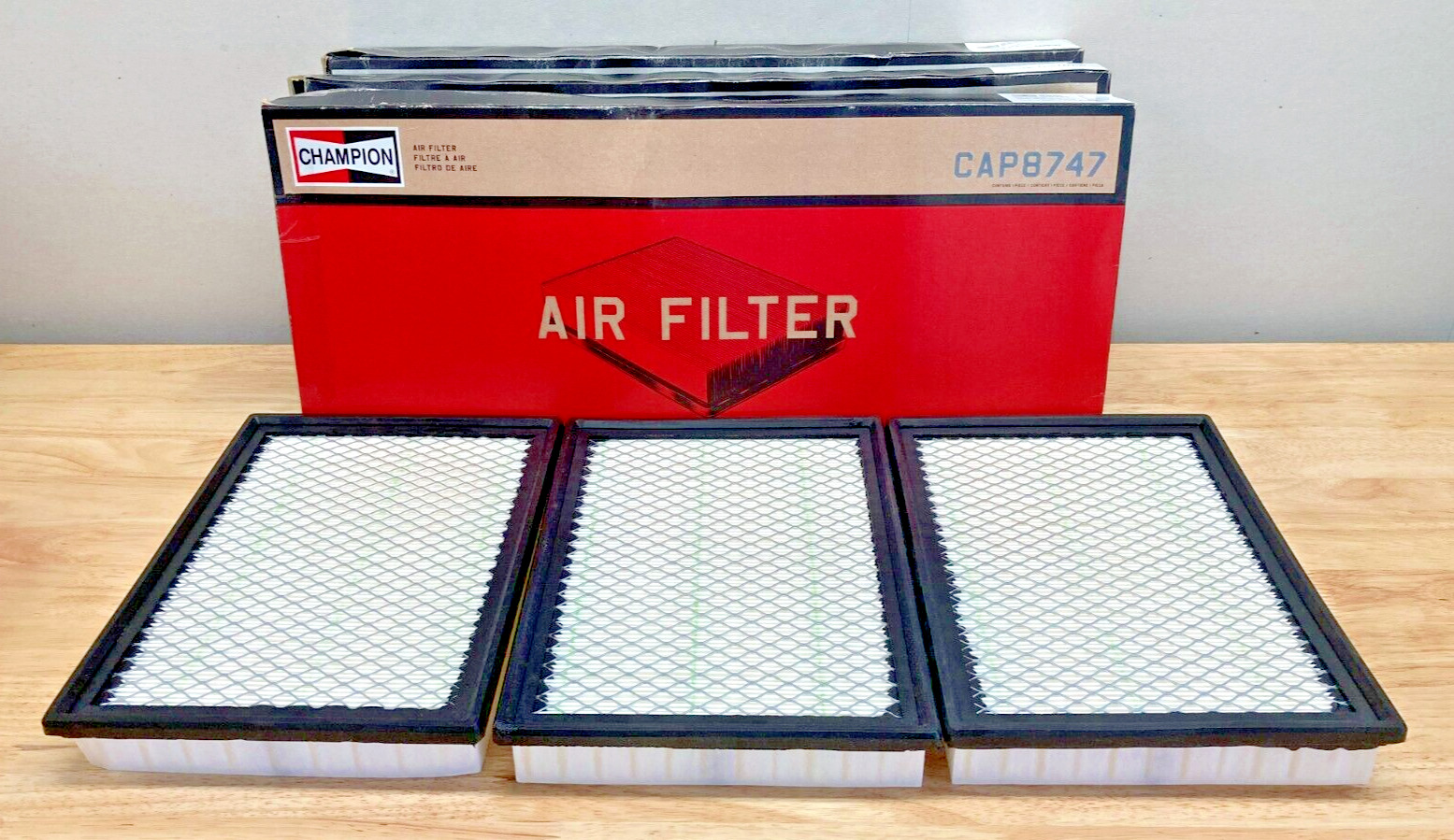 THREE Champion CAP8747 Air Filters for CA8747 XA5372 A25372 46699 04891176AA
