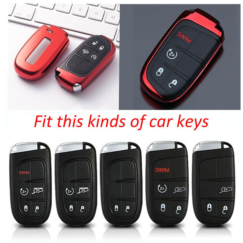 TPU Soft Key Holder Fit For Chrysler Dodge Challenger Jeep Renegade Accessories