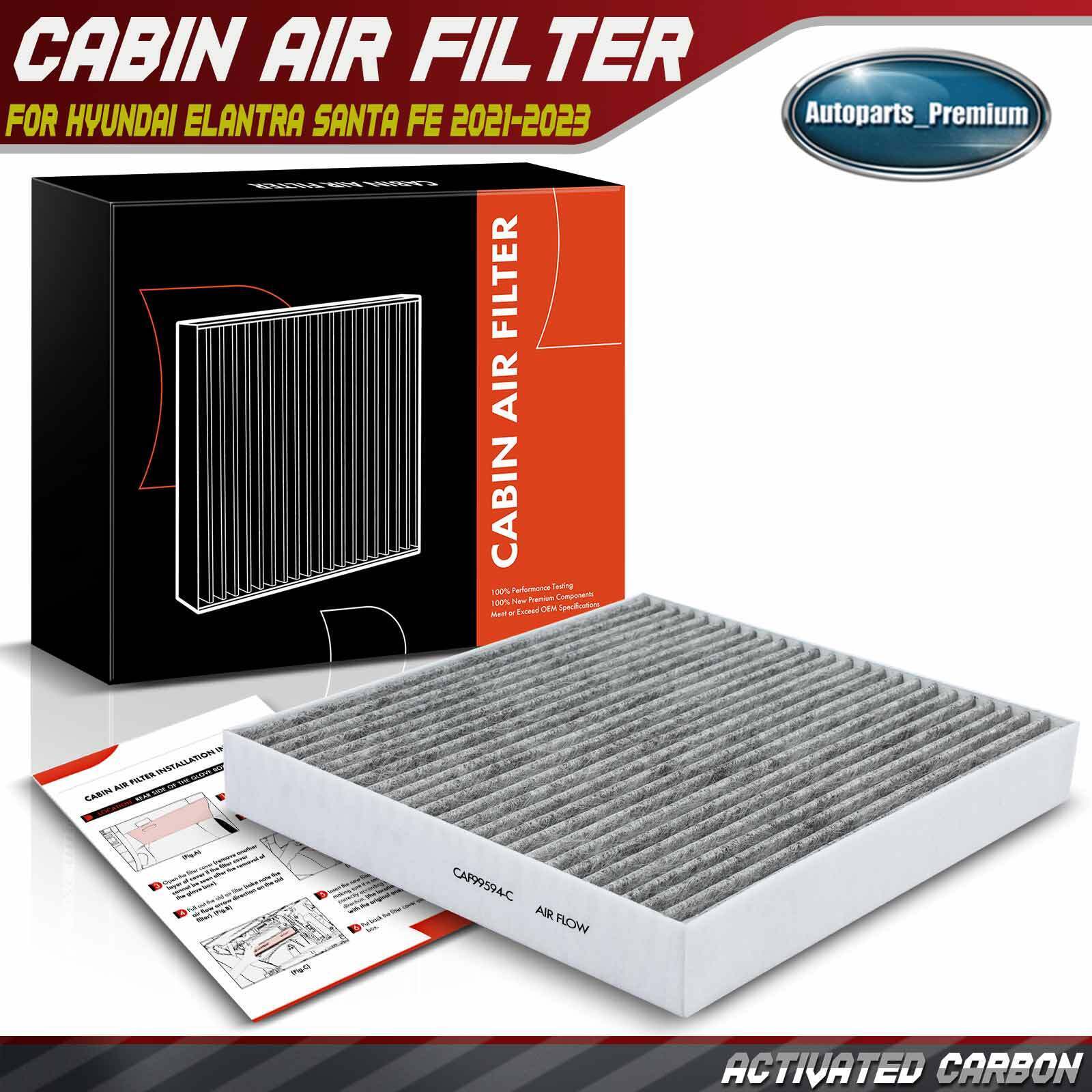 Activated Carbon Cabin Air Filter for Hyundai Elantra Santa Fe 21-23 Tucson K5