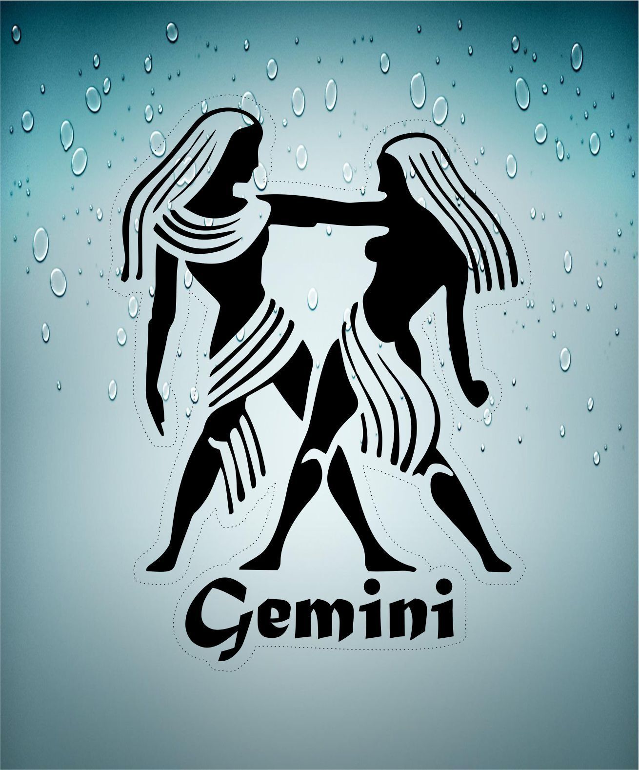 Sticker decal zodiac astrological astrology sign transparent gemini twins