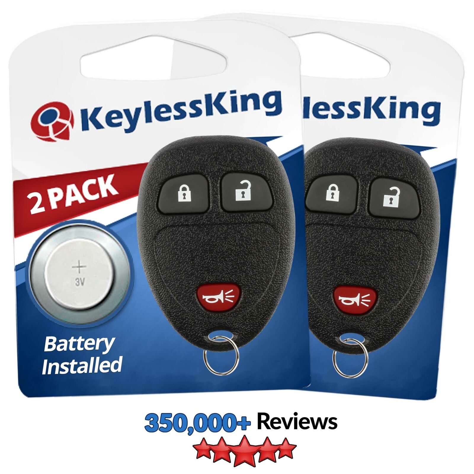 2 New Replacement Keyless Entry Remote Key Fob Clicker Transmitter for 15777636
