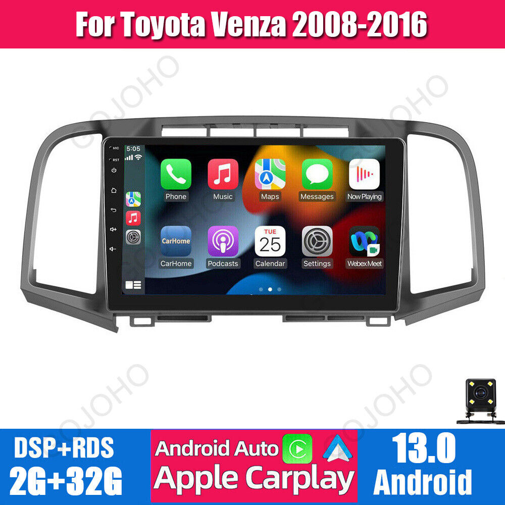 32GB Android 13 Car GPS Radio Player Stereo CarPlay For Toyota Venza 2008-2016