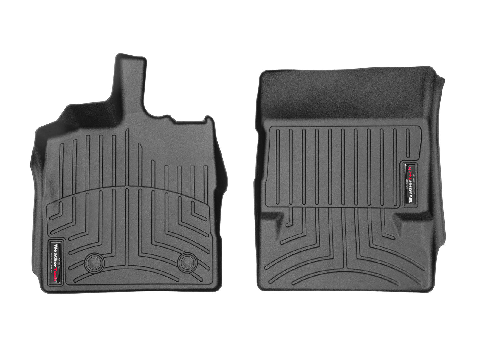 WeatherTech Custom Fit FloorLiners for 2008-2015 smart fortwo - 1st Row, Black