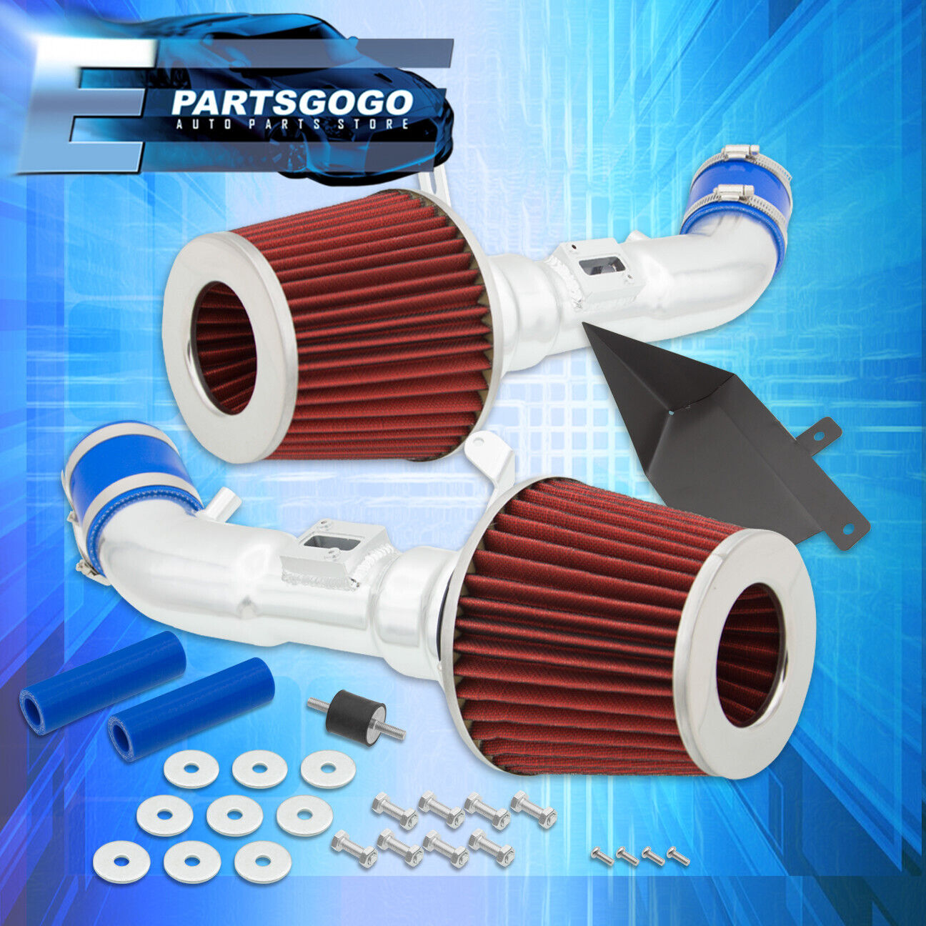 For 09-20 Nissan 370Z / 08-13 Infiniti G37 VQ Dual Cold Air Intake Induction Kit