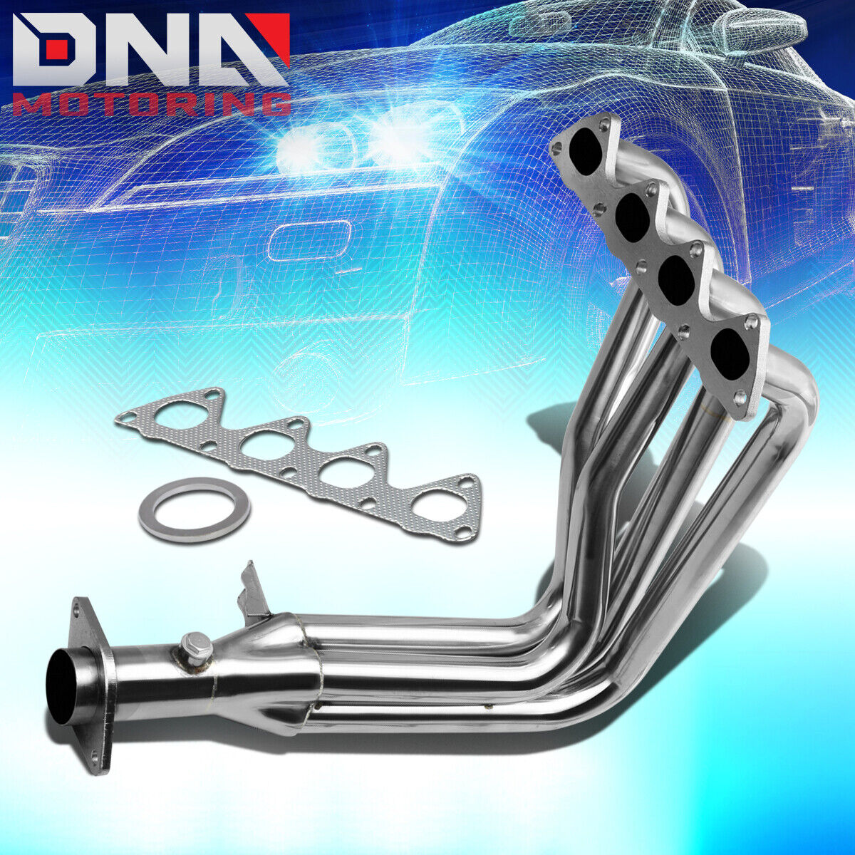 STAINLESS STEEL 4-1 HEADER FOR 99-00 CIVIC Si/DEL SOL VTEC 1.6L EXHAUST/MANIFOLD