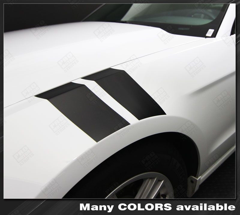 Ford Mustang 2010-2014 Le Mans Style Side Fender Stripes Decals (Choose Color)