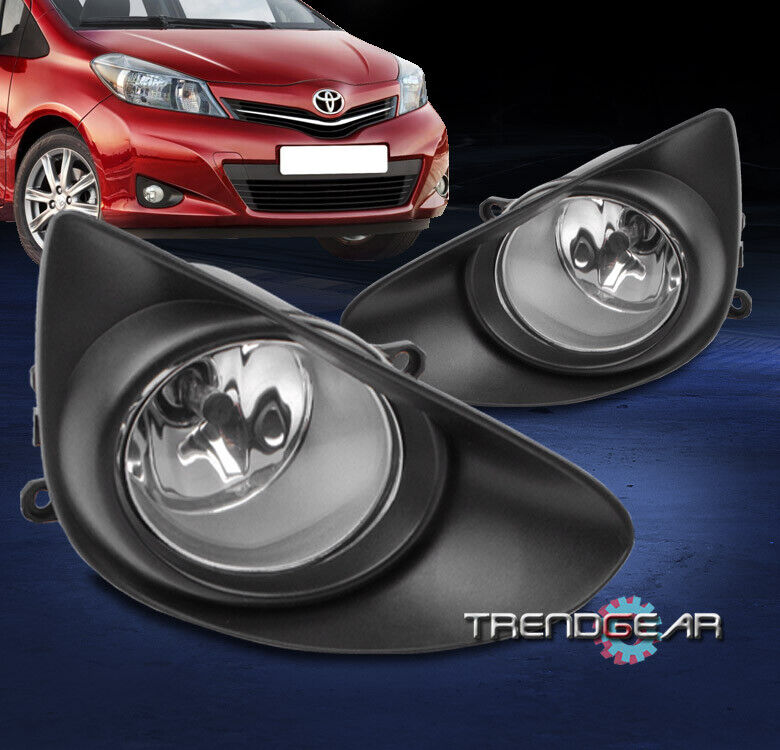 FOR 2012-2014 TOYOTA YARIS L LE BUMPER CLEAR FOG LIGHT LAMP+COVER+HARNESS+SWITCH