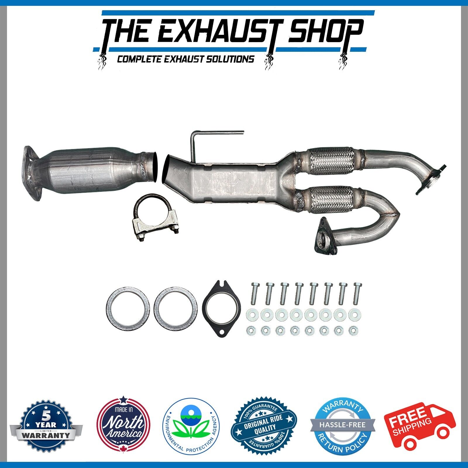 FITS: 2002-2006 NISSAN ALTIMA/QUEST/MAXIMA 3.5L REAR Y-PIPE CATALYTIC CONVERTER