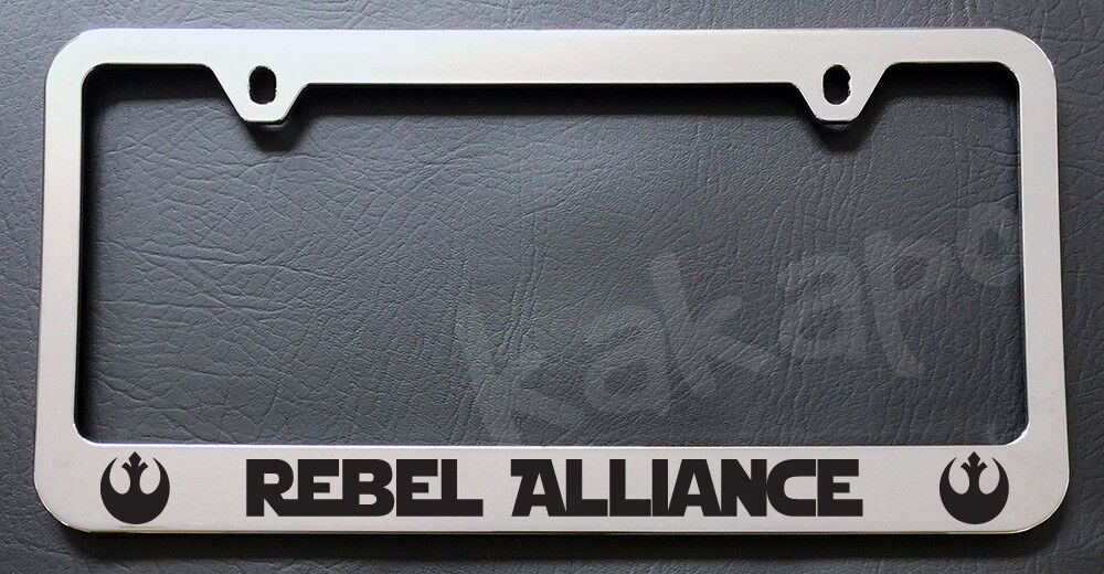 Rebel Alliance Star Wars Fans Chrome License Plate Frame