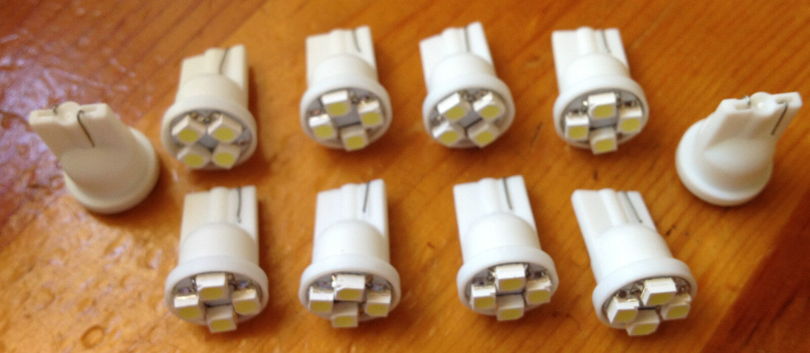 10 White Buick SUPER BRIGHT LED 194 Wedge Instrument Panel Dashboard Light Bulbs
