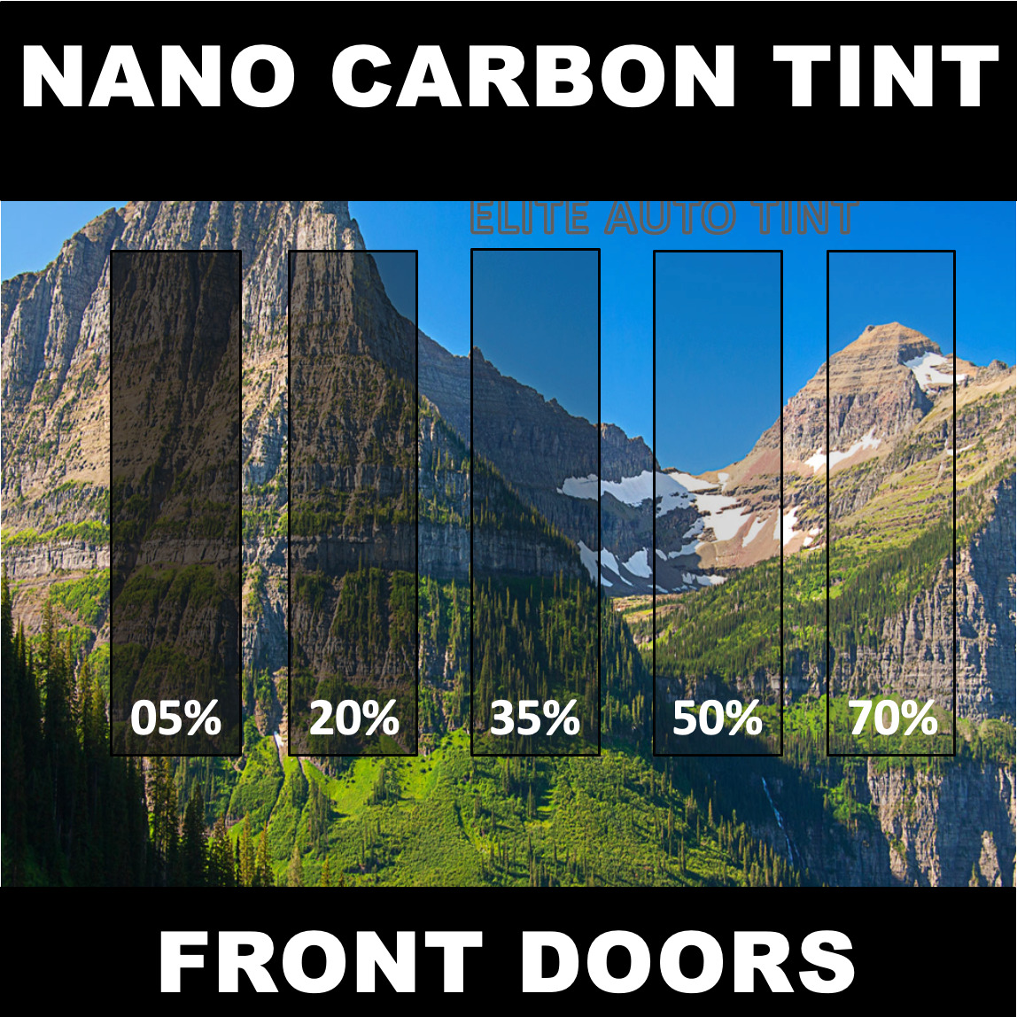 Chevy Express Van Precut Front 2 Doors Window Tint Nano Carbon