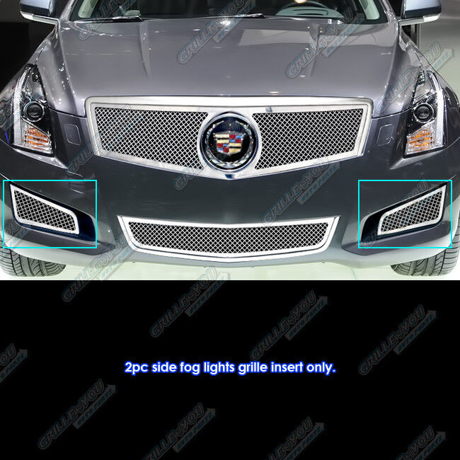 Fits 2013-2014 Cadillac ATS Fog Light Cover Mesh Grille Insert