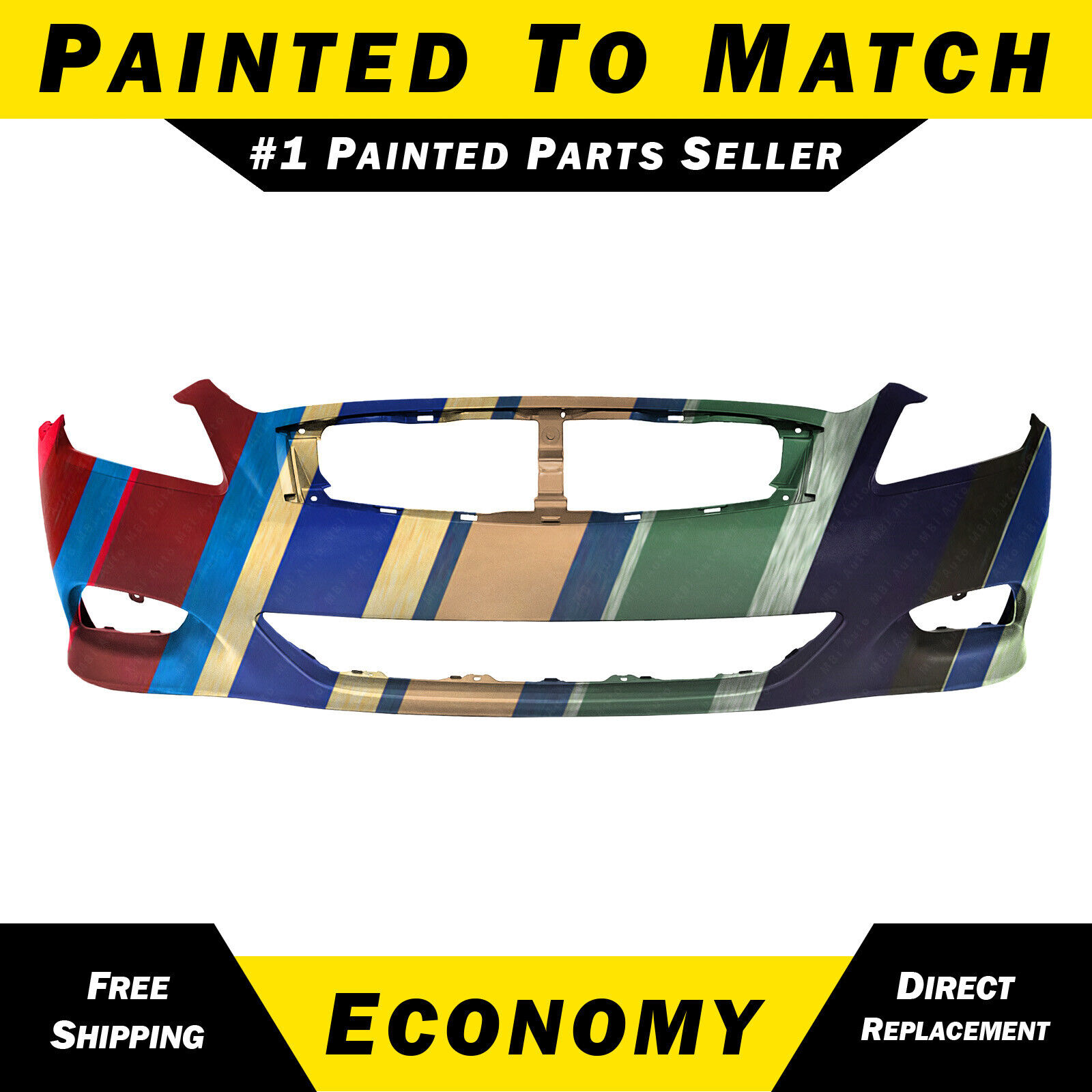New Painted to Match - Front Bumper Cover For 2008-2015 Infiniti G37 Q60 Coupe