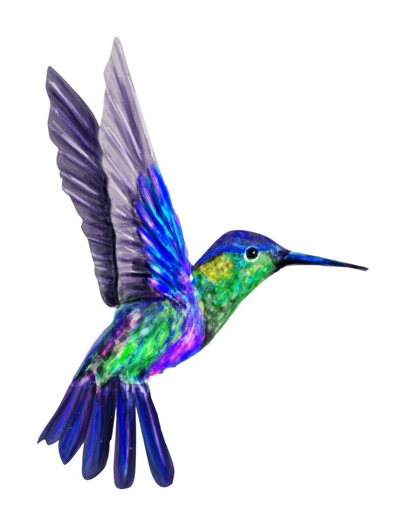 Hummingbird Sticker Beautiful Blue Bird Love Grief Loss Bonus Postcard (4 Inch)
