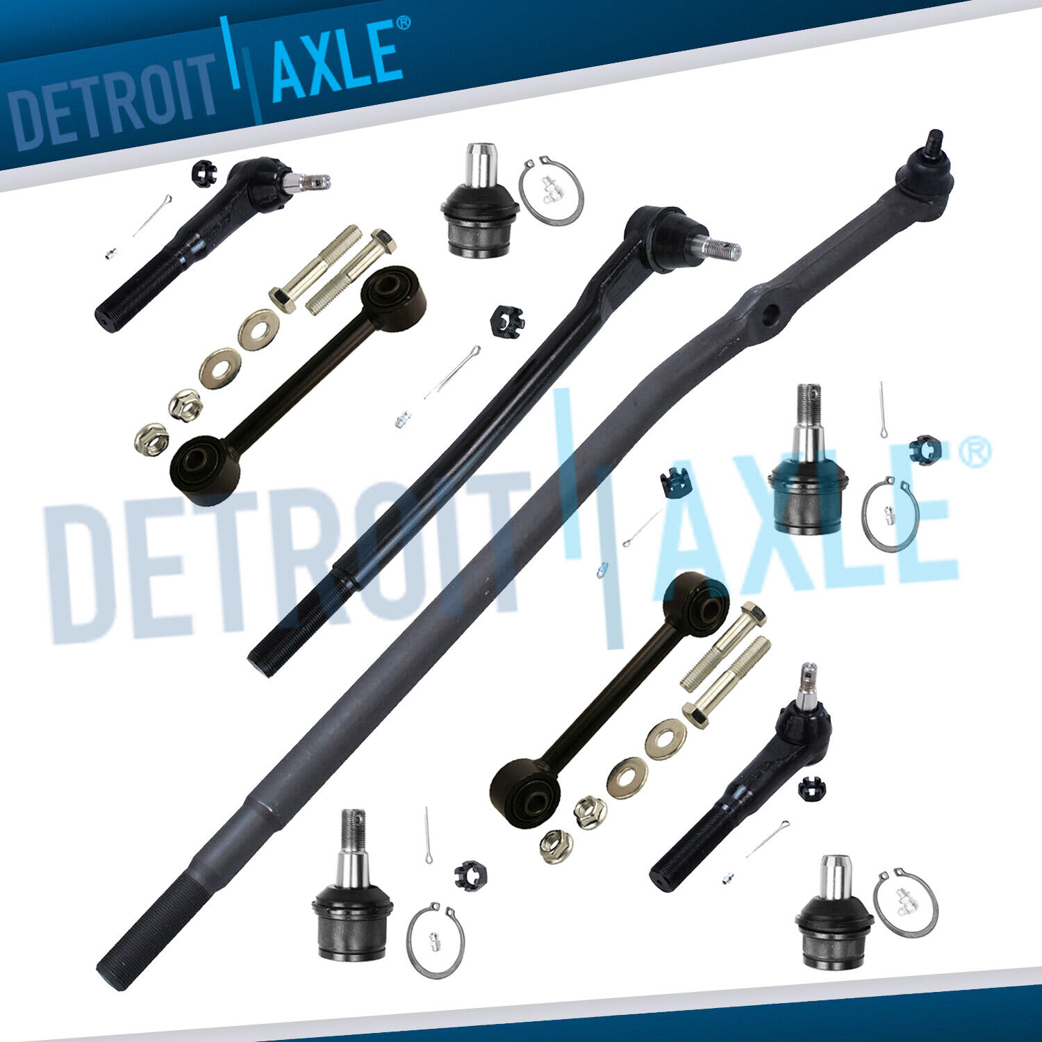 2WD 10pc Complete Front Suspension Kit for 99-04 Ford Excursion F-250 F-350 SD