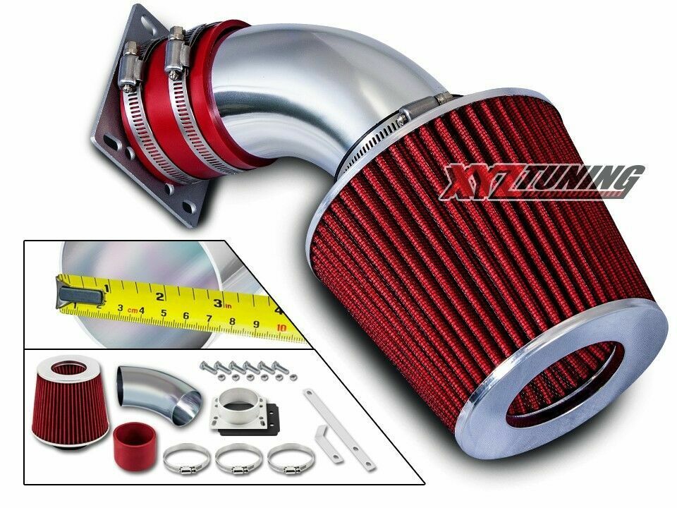 RED Short Ram Air Intake+Filter For 92-95 BMW E36 318/318i/318is/318ti 1.8L L4