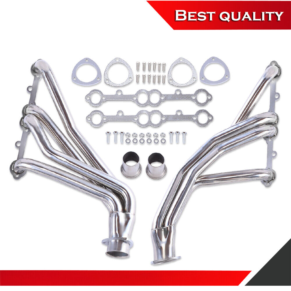 Stainless Polished Headers Suit Chevy Buick Oldsmobile SBC V8 283 400 66-87