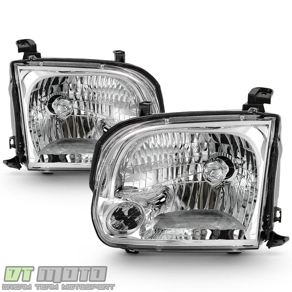 For 2005-2006 Toyota Tundra Double Cab 05-07 Sequoia Headlights Headlamps Pair