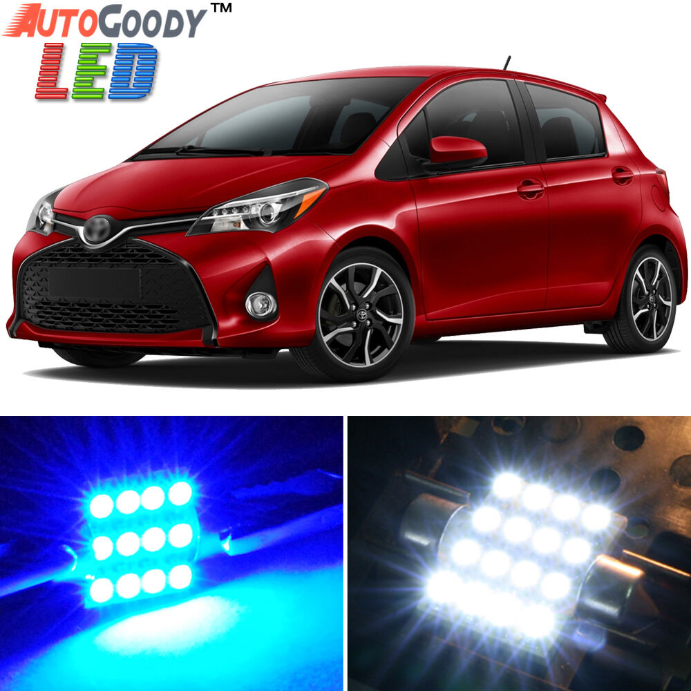 6 x Premium Blue LED Lights Interior Package for Toyota Yaris 2007-2017 + Tool