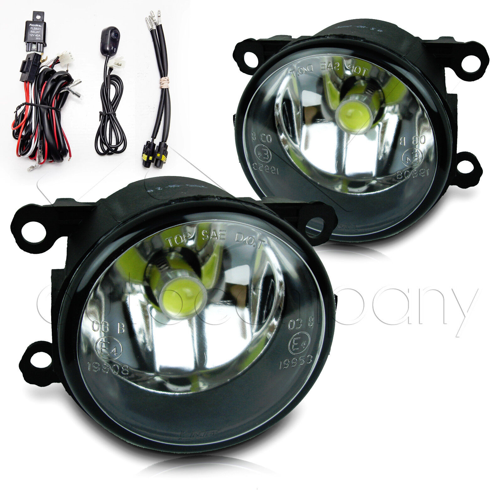 For Grand Vitara & SX4 Fog Lights w/Wiring Kit  & COB Bulbs - Clear