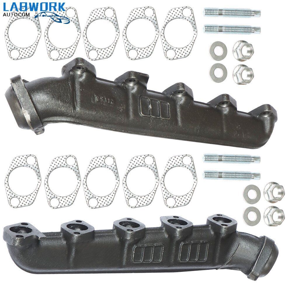 For 2000-2013 Ford Super Duty Van Exhaust Manifold Headers Left / Right Set