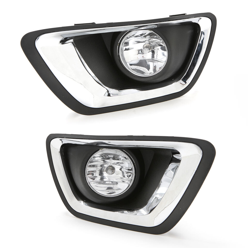 Pair Fog Light For 2015-2020 Chevrolet Colorado Left+Right Side Lamps w/Trim