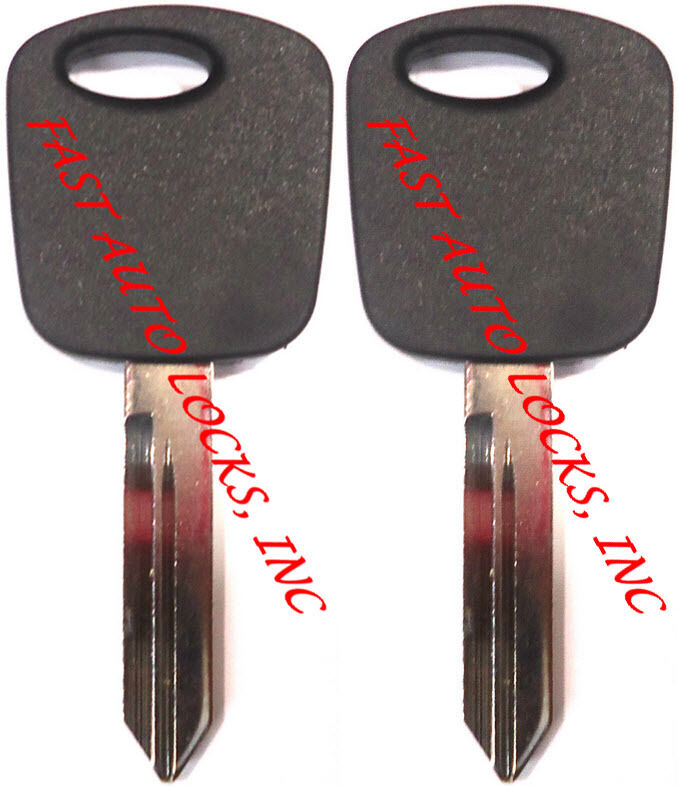 2 (PAIR) NEW Ford PATS Transponder Chip Key Blank - USER PROGRAMMABLE 