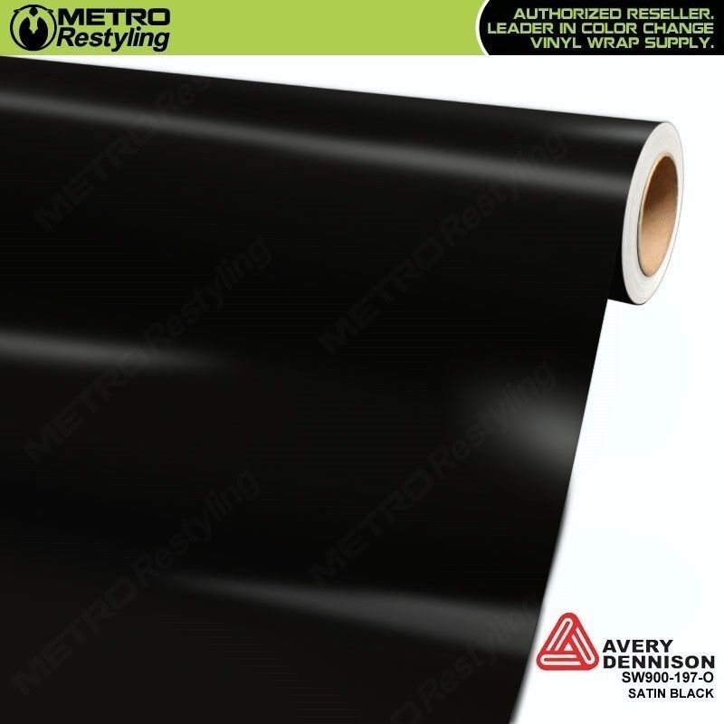 Avery SW900-197-O SATIN BLACK Vinyl Vehicle Car Wrap Decal Film Sheet Roll