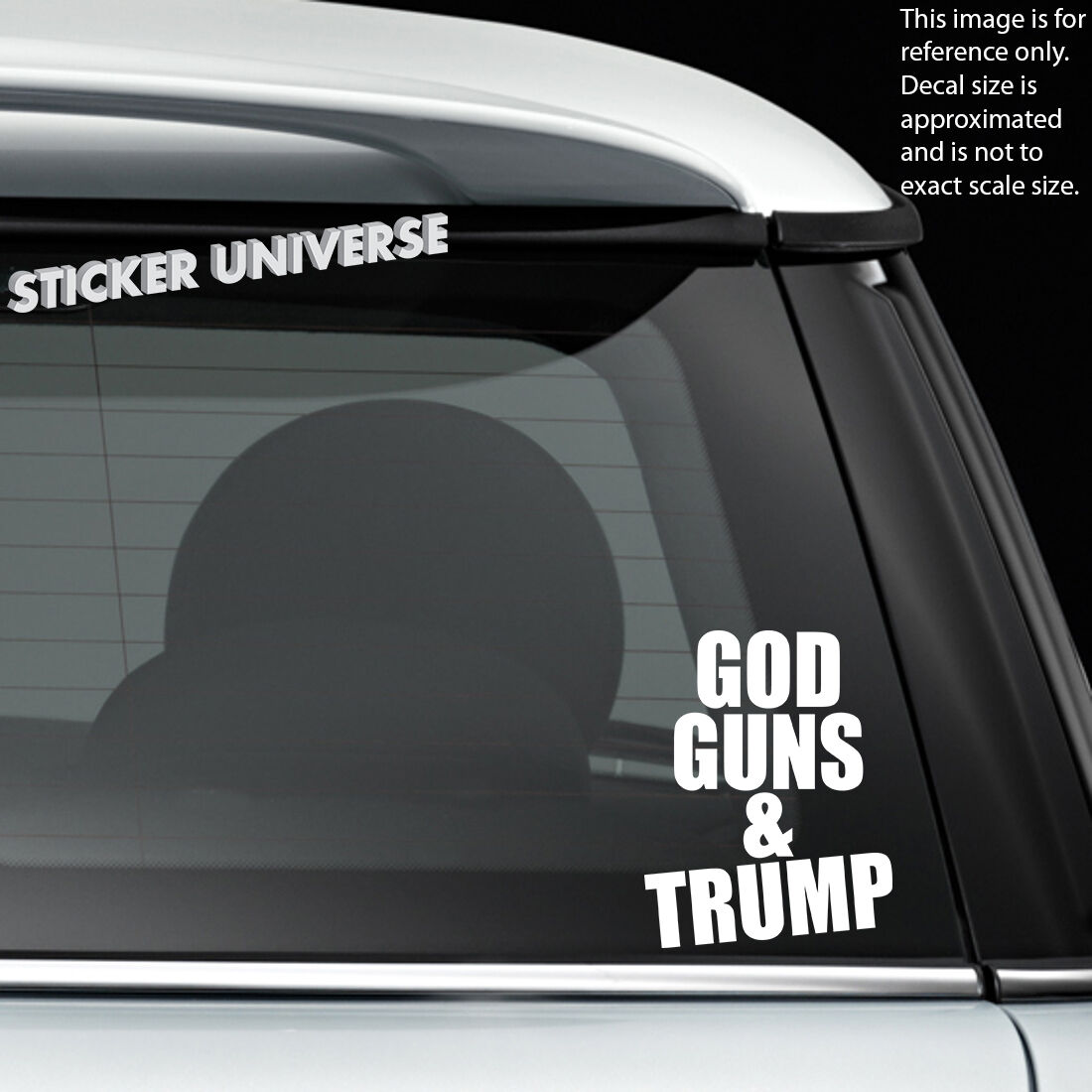 GOD GUNS & TRUMP Car Window Vinyl Decal Bumper Sticker President Politics 0514