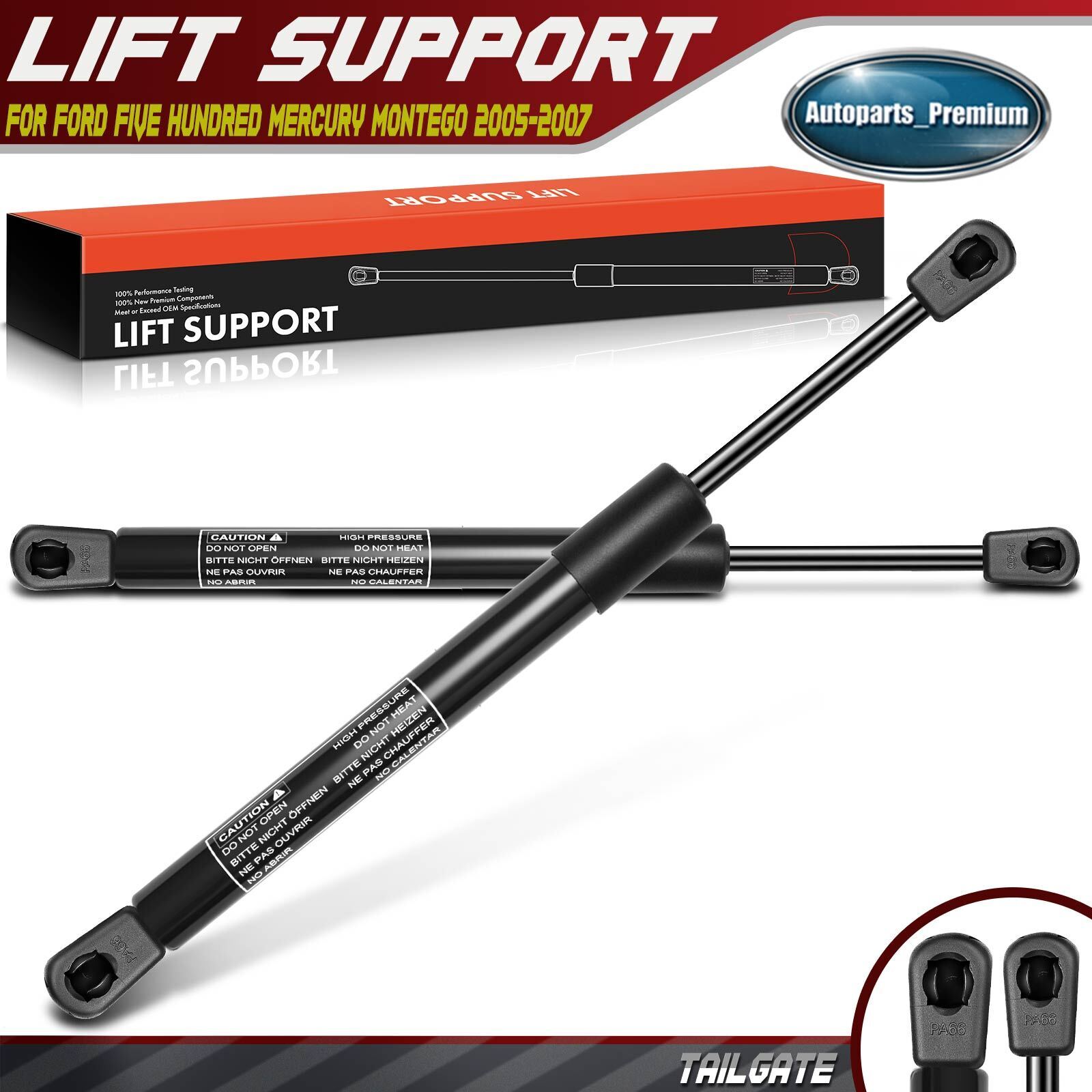 2pcs Rear Trunk Lift Support Strut for Ford Five Hundred Mercury Montego Sable