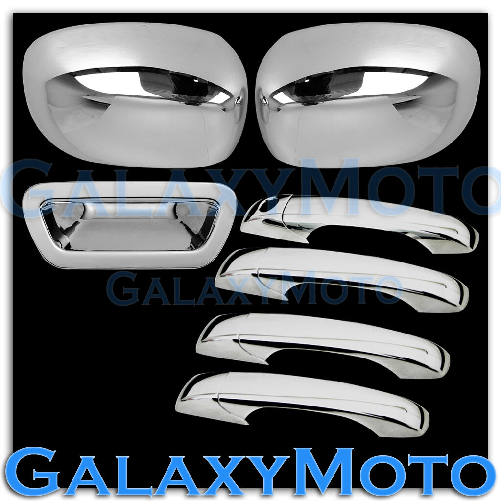 Chrome Mirror+4 Door Handle W/O PSG KH+Tailgate Cover for 05-08 Dodge Magnum 