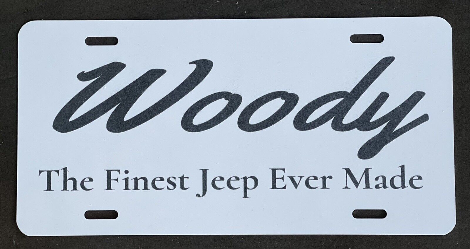 Jeep Grand Wagoneer License Plate “Woody”