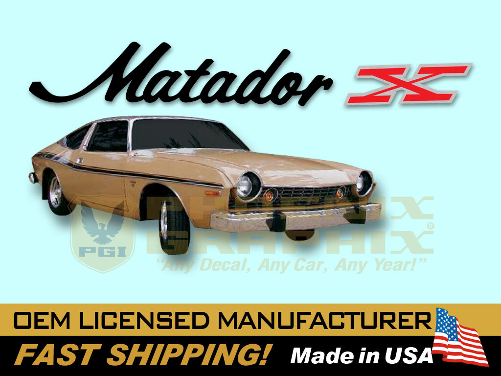 1974 AMC American Motors Matador X Decals & Stripes Kit