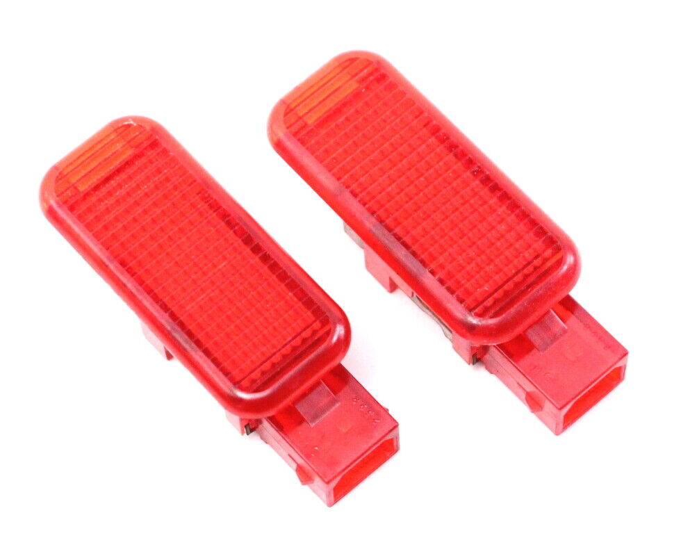 Pair Red Lower Door Panel Interior Light 96-16 Audi A4 S4 A6 S6 A8