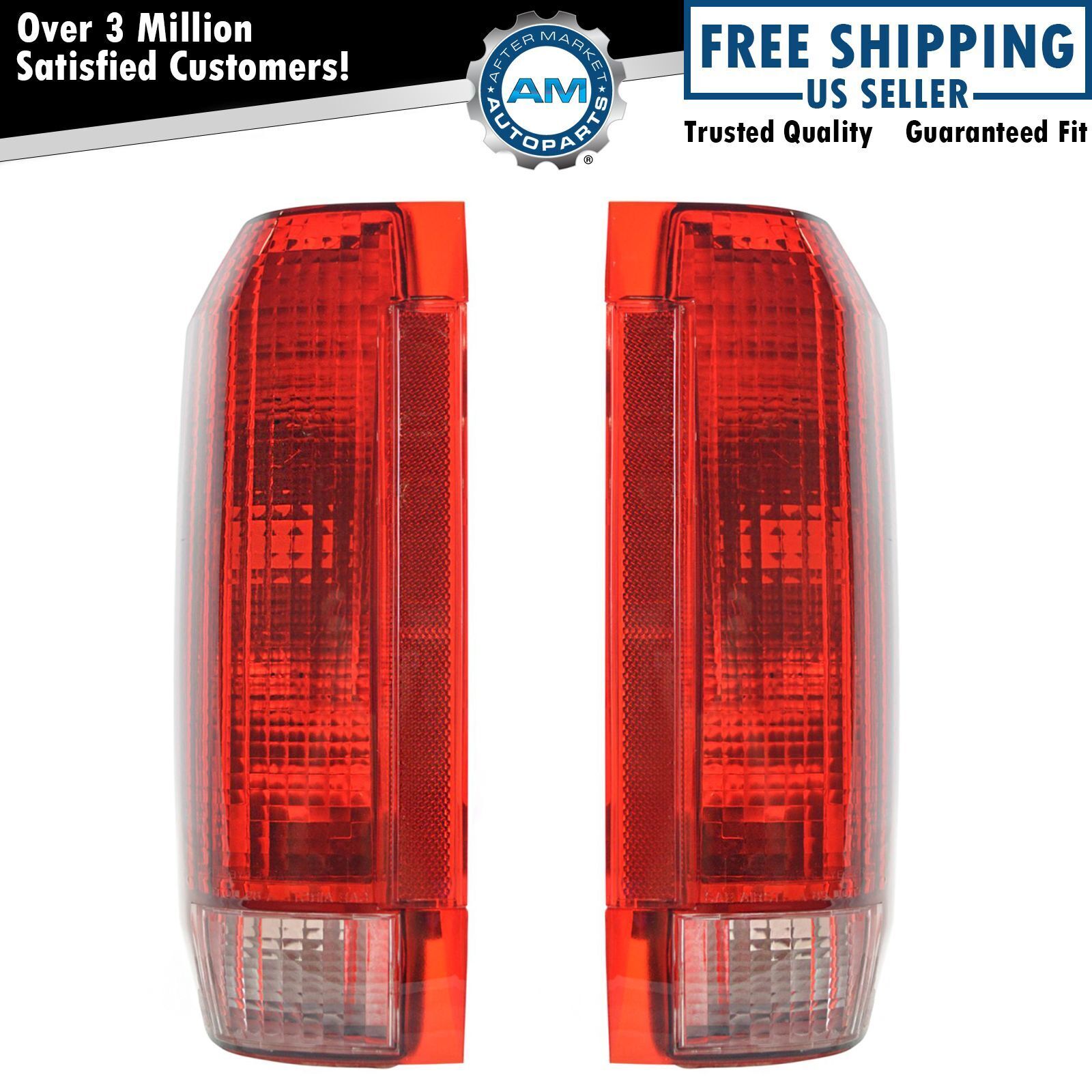 Tail Lights Taillamps Left/Right Pair Set For 90-97 Ford F150 F250 F350 Bronco