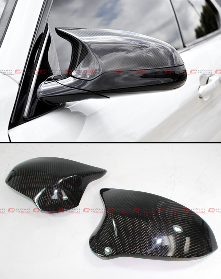 FOR 2015-2019 BMW F82 M4 F80 M3 ADD-ON CARBON FIBER SIDE MIRROR COVER CAPS PAIR