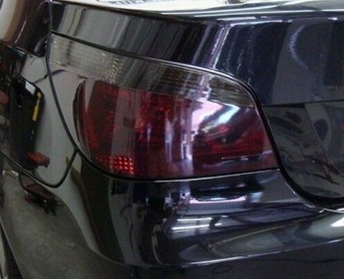 FOR 04-10 BMW 5 SERIES E60 SMOKE TAILLIGHT PRECUT TINT COVER SMOKED OVERLAYS